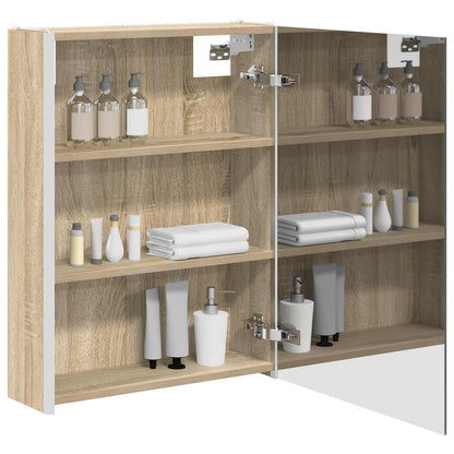 vidaXL Bathroom Mirror Cabinet Sonoma Oak 53.5 x 15.5 x 70 cm