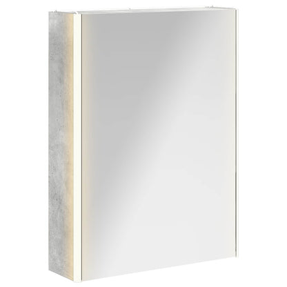 vidaXL Bathroom Mirror Cabinet Concrete Grey 53.5 x 15.5 x 70 cm