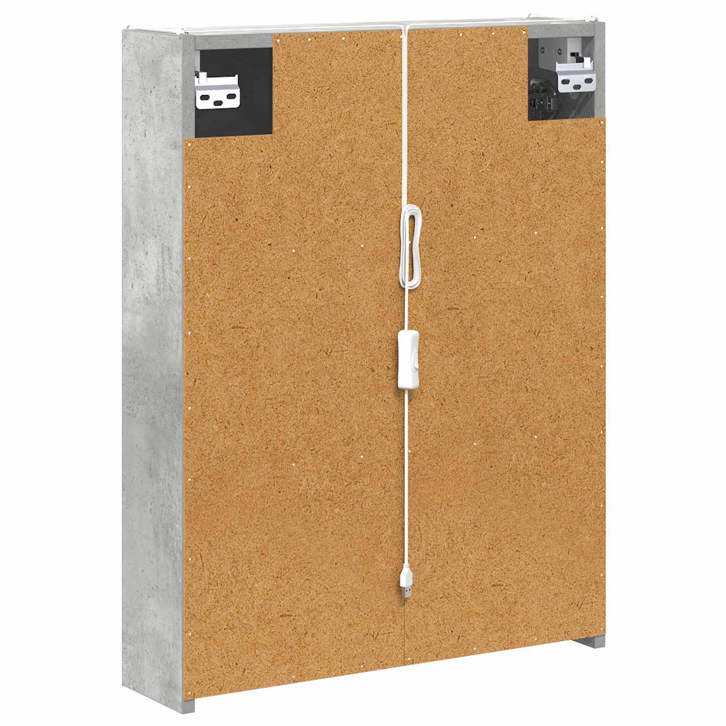 vidaXL Bathroom Mirror Cabinet Concrete Grey 53.5 x 15.5 x 70 cm
