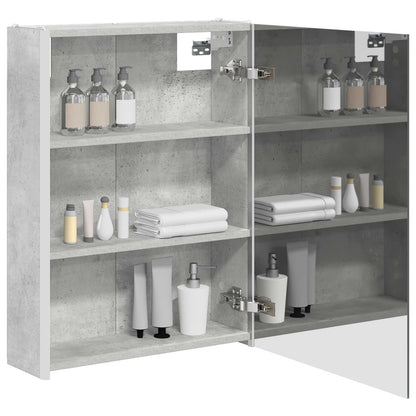 vidaXL Bathroom Mirror Cabinet Concrete Grey 53.5 x 15.5 x 70 cm