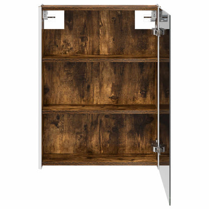 vidaXL Bathroom Mirror Cabinet Smoked Oak 53.5 x 15.5 x 70 cm