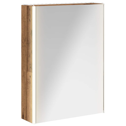 vidaXL Bathroom Mirror Cabinet Old Wood 53.5 x 15.5 x 70 cm