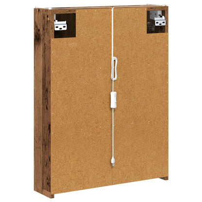 vidaXL Bathroom Mirror Cabinet Old Wood 53.5 x 15.5 x 70 cm