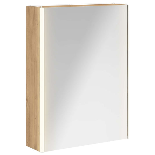 vidaXL Bathroom Mirror Cabinet Artisian Oak 53.5 x 15.5 x 70 cm