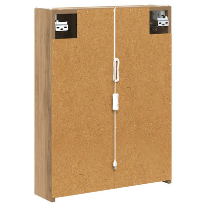 vidaXL Bathroom Mirror Cabinet Artisian Oak 53.5 x 15.5 x 70 cm