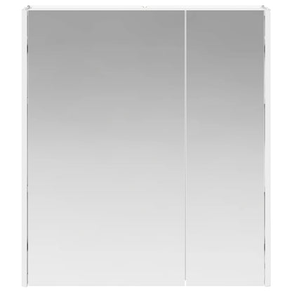 vidaXL Bathroom Mirror Cabinet White 63.5 x 15.5 x 70 cm