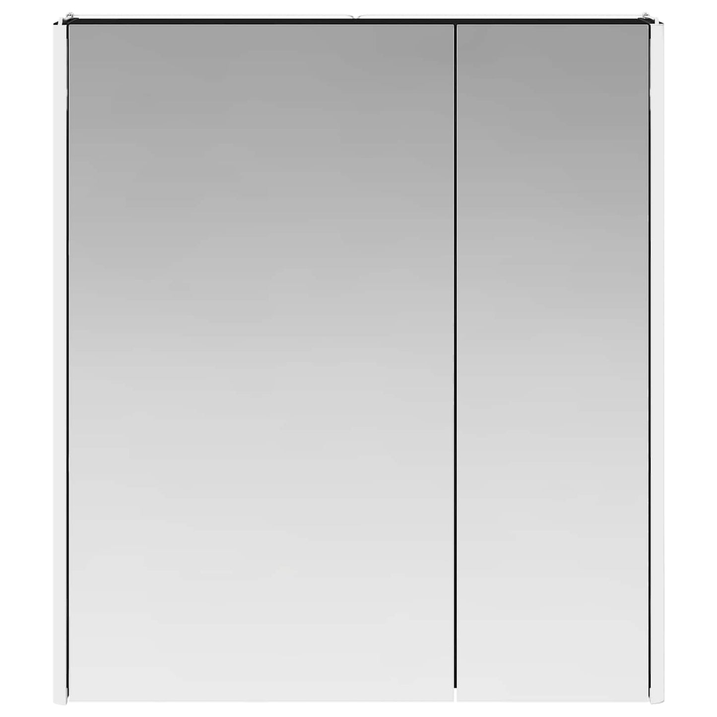 vidaXL Bathroom Mirror Cabinet Black Oak 63.5 x 15.5 x 70 cm