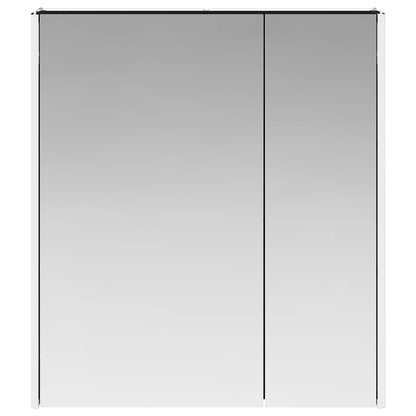 vidaXL Bathroom Mirror Cabinet Black Oak 63.5 x 15.5 x 70 cm