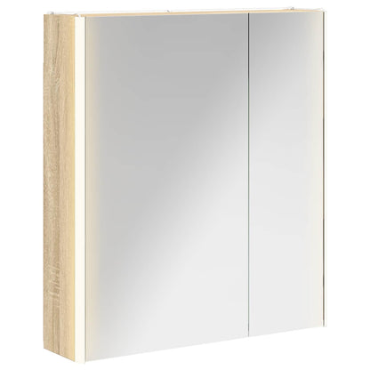 vidaXL Bathroom Mirror Cabinet Sonoma Oak 63.5 x 15.5 x 70 cm