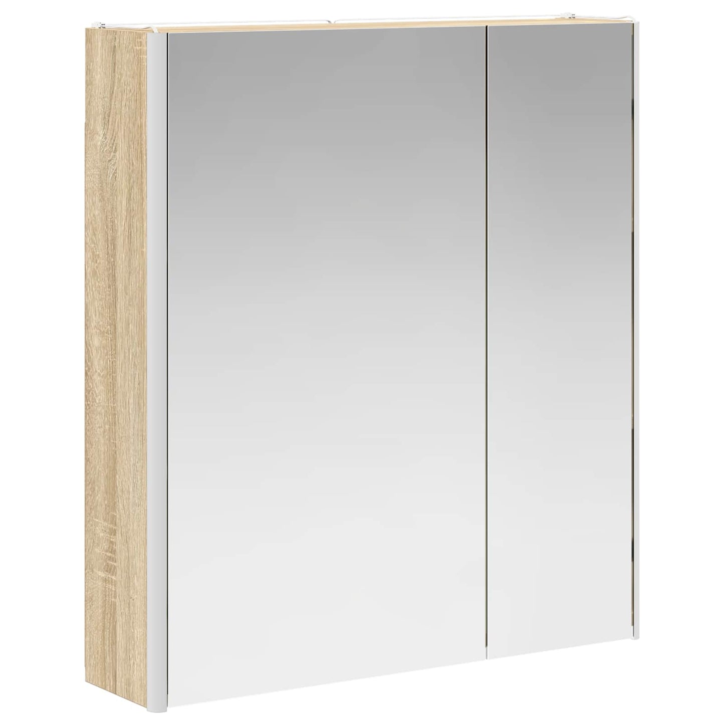 vidaXL Bathroom Mirror Cabinet Sonoma Oak 63.5 x 15.5 x 70 cm