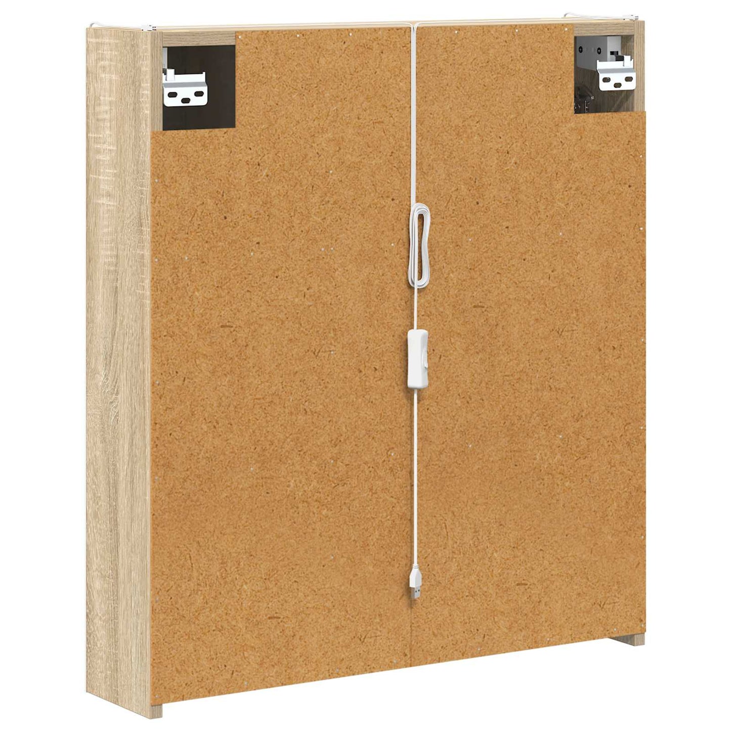 vidaXL Bathroom Mirror Cabinet Sonoma Oak 63.5 x 15.5 x 70 cm