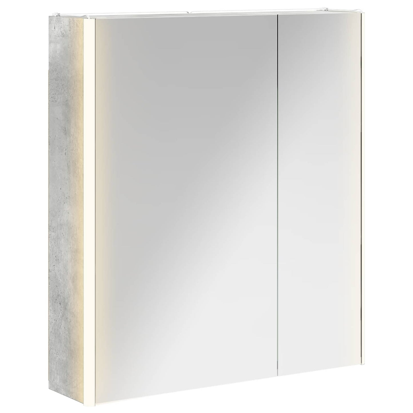 vidaXL Bathroom Mirror Cabinet Concrete Grey 63.5 x 15.5 x 70 cm