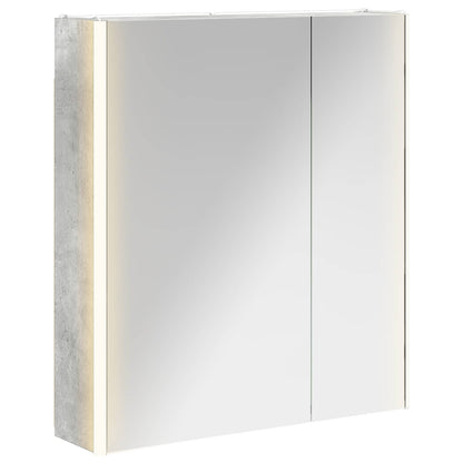 vidaXL Bathroom Mirror Cabinet Concrete Grey 63.5 x 15.5 x 70 cm