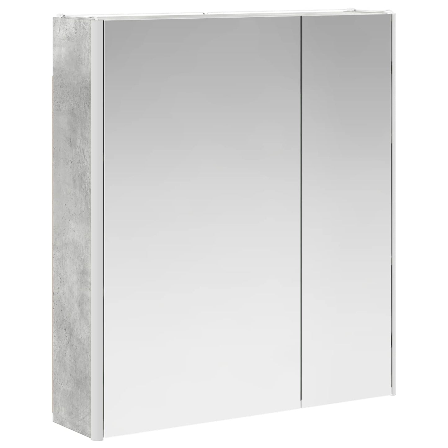 vidaXL Bathroom Mirror Cabinet Concrete Grey 63.5 x 15.5 x 70 cm