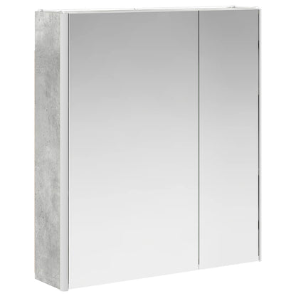 vidaXL Bathroom Mirror Cabinet Concrete Grey 63.5 x 15.5 x 70 cm