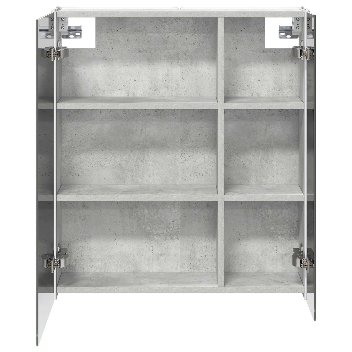 vidaXL Bathroom Mirror Cabinet Concrete Grey 63.5 x 15.5 x 70 cm