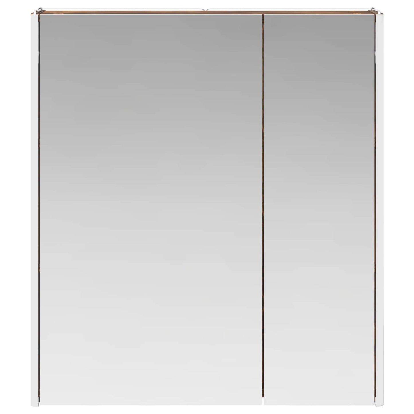 vidaXL Bathroom Mirror Cabinet Smoked Oak 63.5 x 15.5 x 70 cm