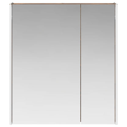 vidaXL Bathroom Mirror Cabinet Smoked Oak 63.5 x 15.5 x 70 cm