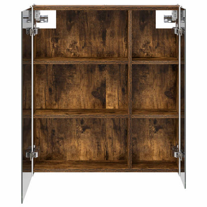 vidaXL Bathroom Mirror Cabinet Smoked Oak 63.5 x 15.5 x 70 cm