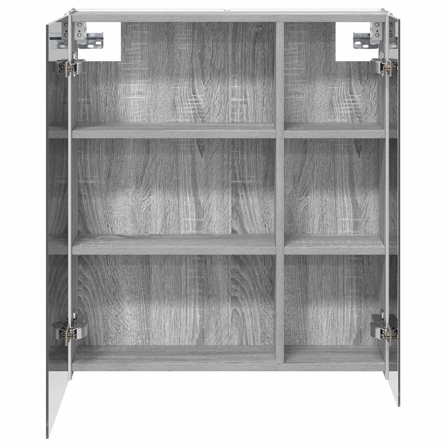 vidaXL Bathroom Mirror Cabinet Grey Sonoma 63.5 x 15.5 x 70 cm