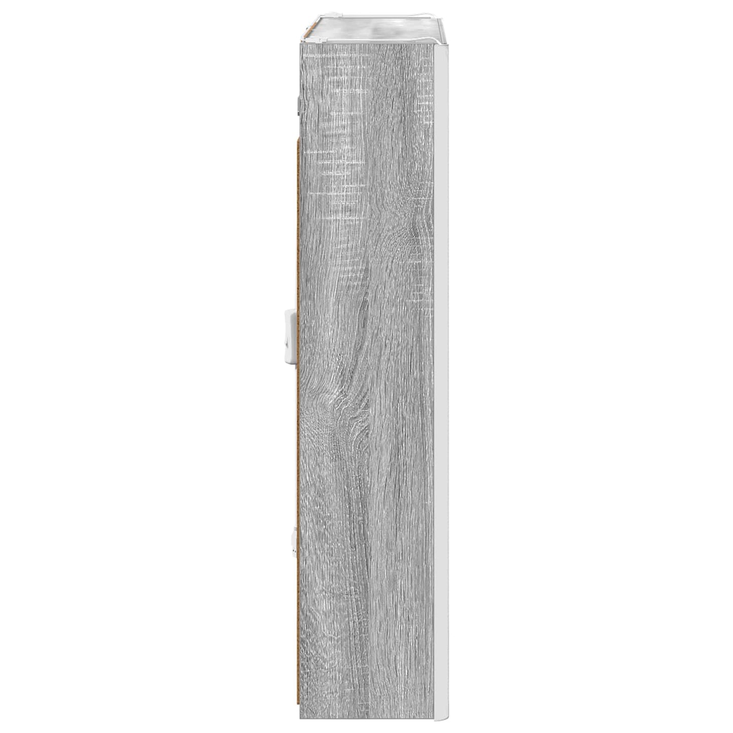 vidaXL Bathroom Mirror Cabinet Grey Sonoma 63.5 x 15.5 x 70 cm