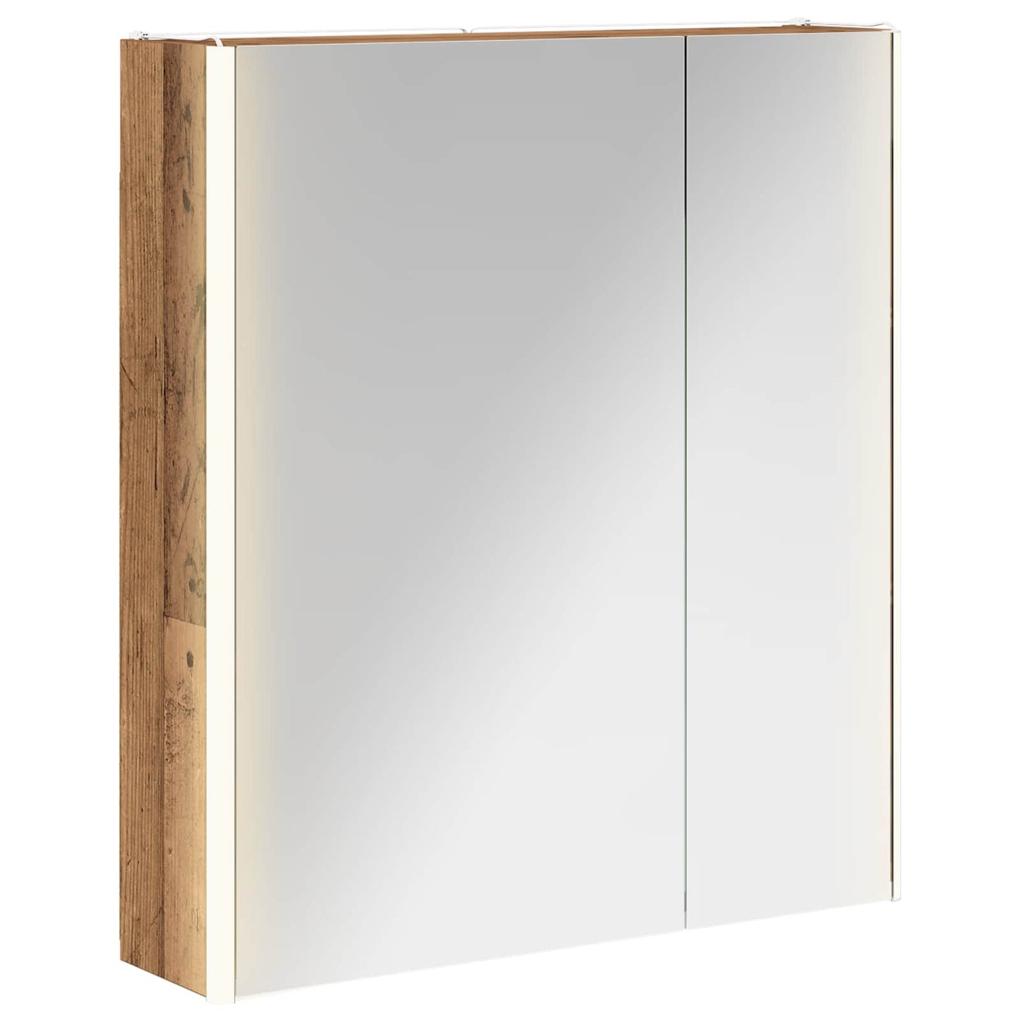 vidaXL Bathroom Mirror Cabinet Old Wood 63.5 x 15.5 x 70 cm