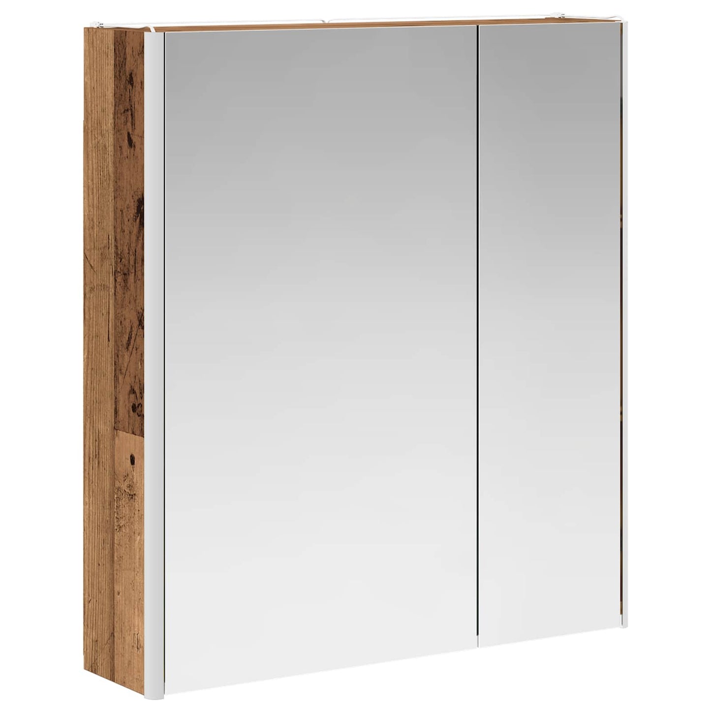 vidaXL Bathroom Mirror Cabinet Old Wood 63.5 x 15.5 x 70 cm