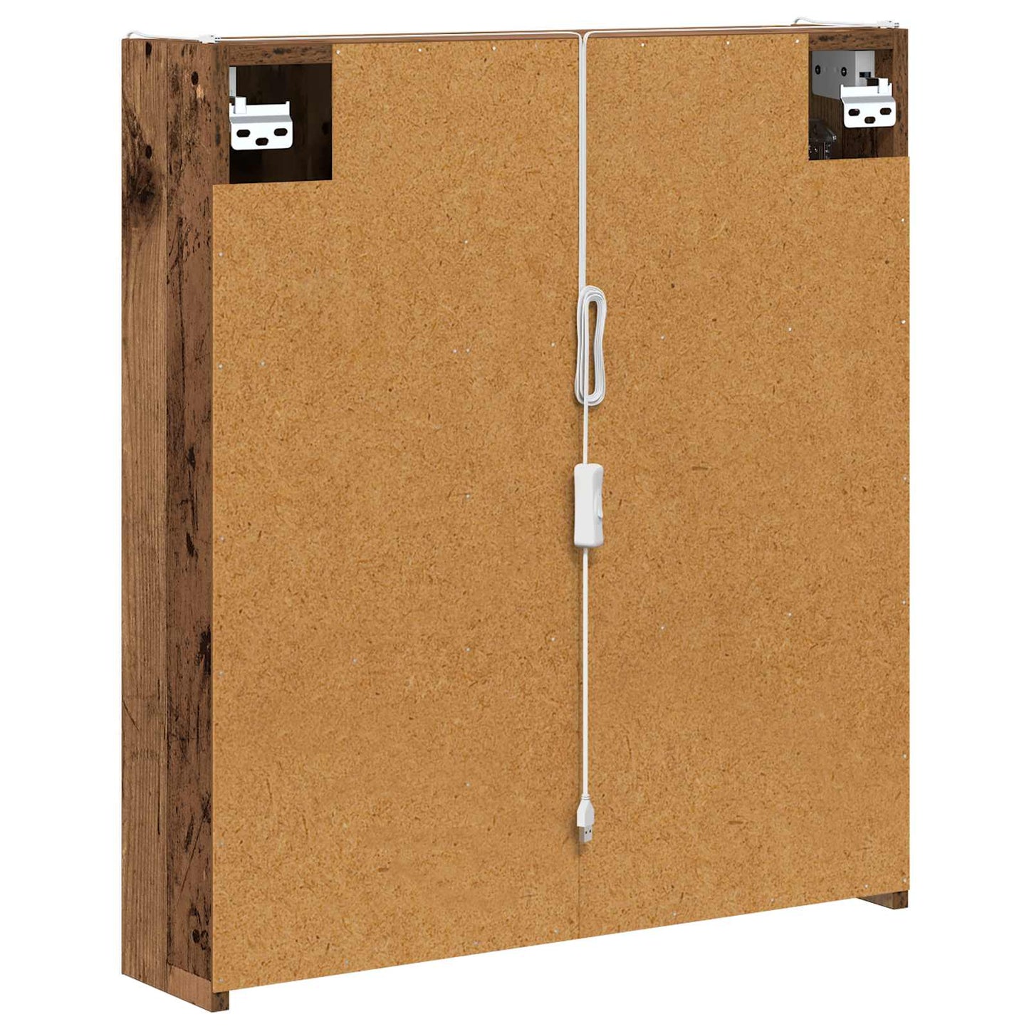 vidaXL Bathroom Mirror Cabinet Old Wood 63.5 x 15.5 x 70 cm
