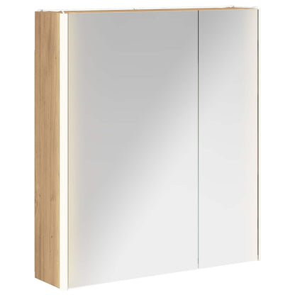 vidaXL Bathroom Mirror Cabinet Artisian Oak 63.5 x 15.5 x 70 cm