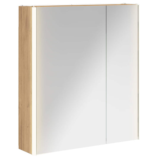vidaXL Bathroom Mirror Cabinet Artisian Oak 63.5 x 15.5 x 70 cm
