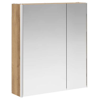vidaXL Bathroom Mirror Cabinet Artisian Oak 63.5 x 15.5 x 70 cm