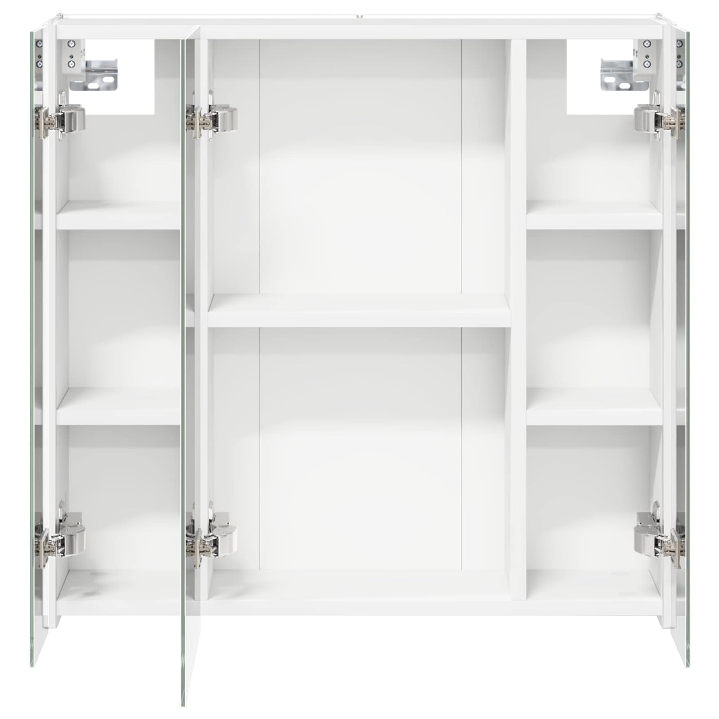 vidaXL Bathroom Mirror Cabinet White 63.5 x 15.5 x 60.5 cm