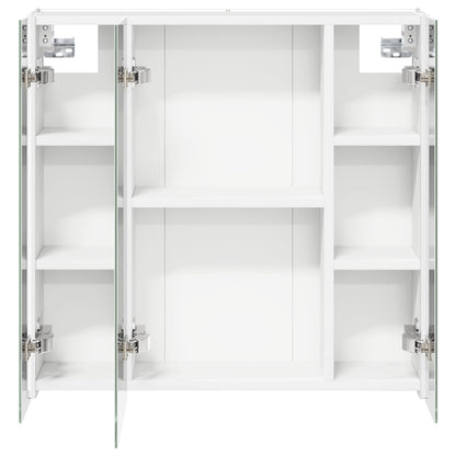 vidaXL Bathroom Mirror Cabinet White 63.5 x 15.5 x 60.5 cm