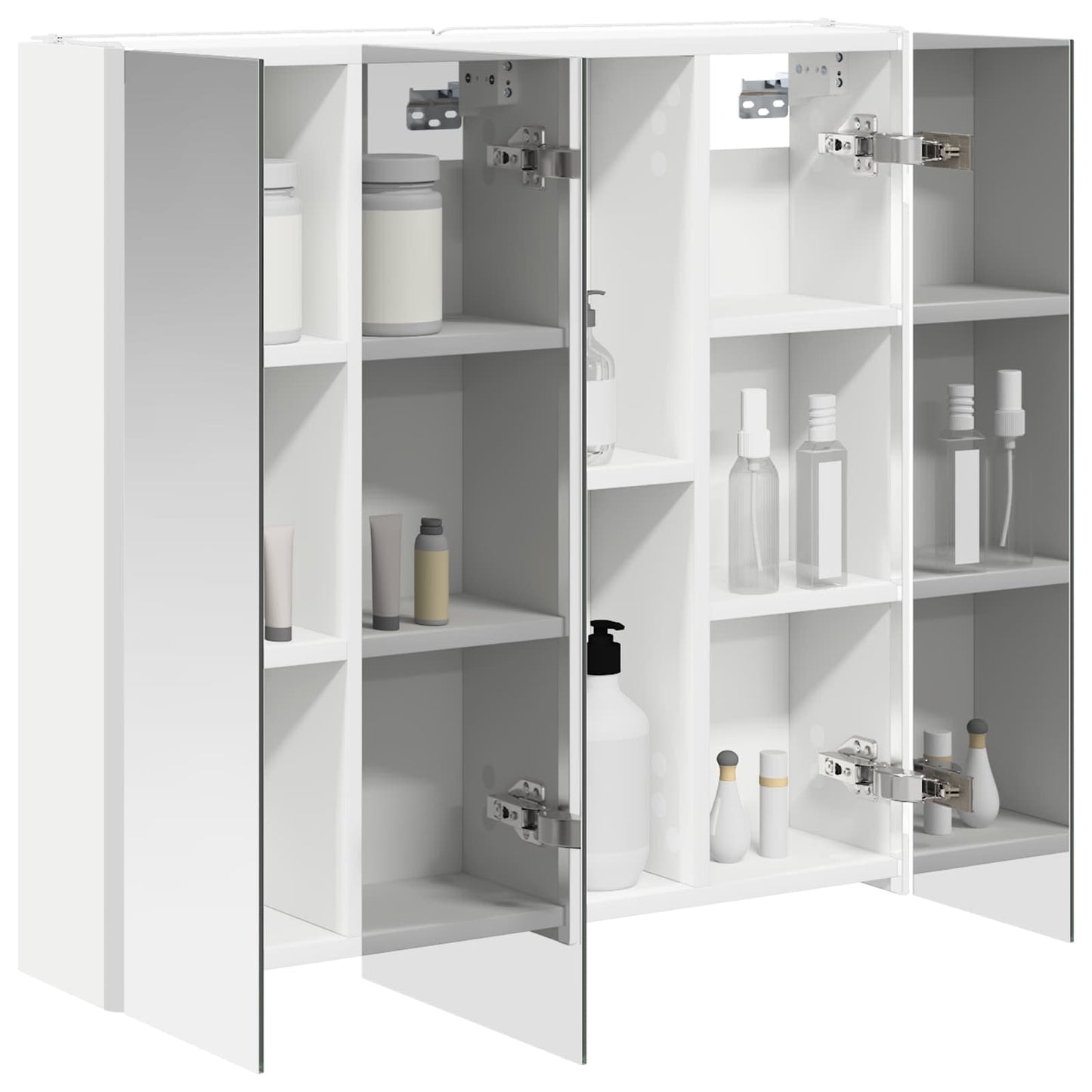 vidaXL Bathroom Mirror Cabinet White 63.5 x 15.5 x 60.5 cm
