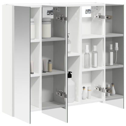 vidaXL Bathroom Mirror Cabinet White 63.5 x 15.5 x 60.5 cm
