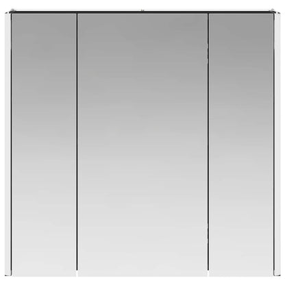 vidaXL Bathroom Mirror Cabinet Black Oak 63.5 x 15.5 x 60.5 cm