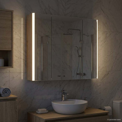 vidaXL Bathroom Mirror Cabinet Sonoma Oak 63.5 x 15.5 x 60.5 cm