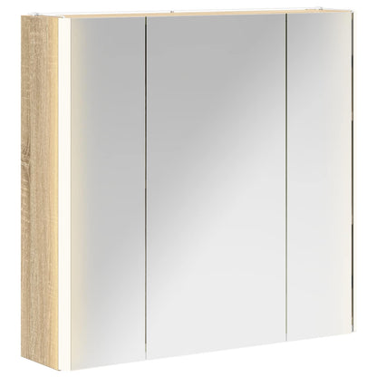 vidaXL Bathroom Mirror Cabinet Sonoma Oak 63.5 x 15.5 x 60.5 cm