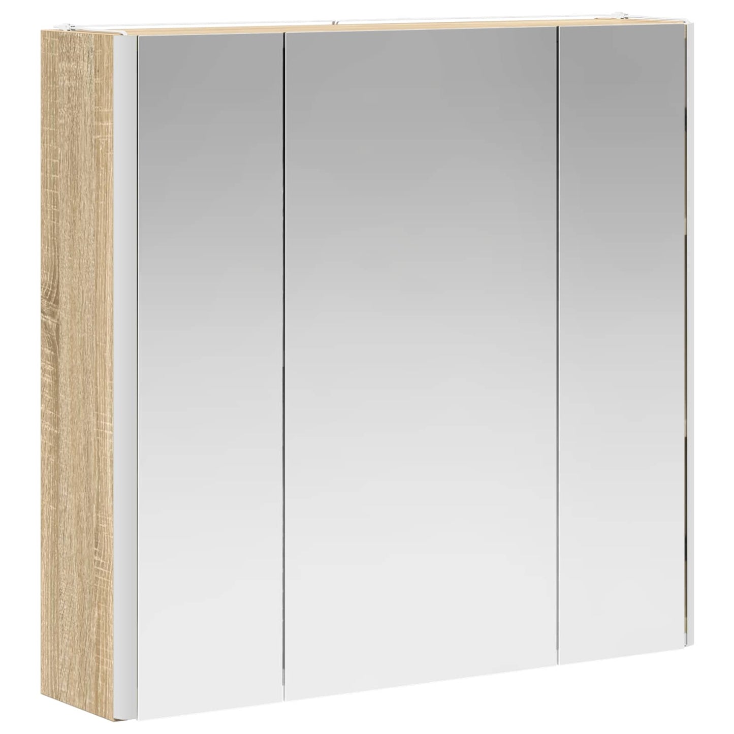 vidaXL Bathroom Mirror Cabinet Sonoma Oak 63.5 x 15.5 x 60.5 cm