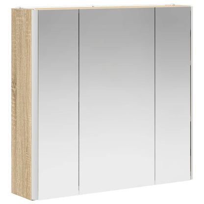 vidaXL Bathroom Mirror Cabinet Sonoma Oak 63.5 x 15.5 x 60.5 cm