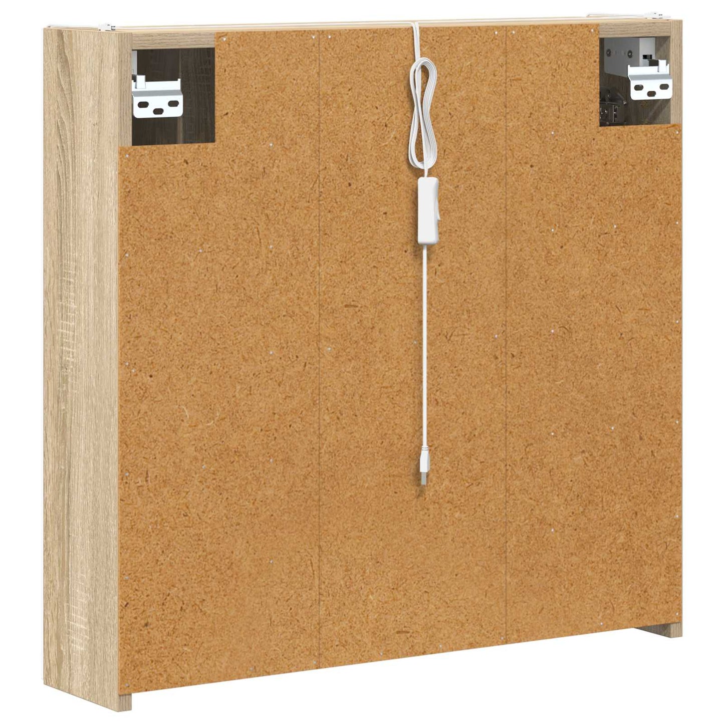 vidaXL Bathroom Mirror Cabinet Sonoma Oak 63.5 x 15.5 x 60.5 cm