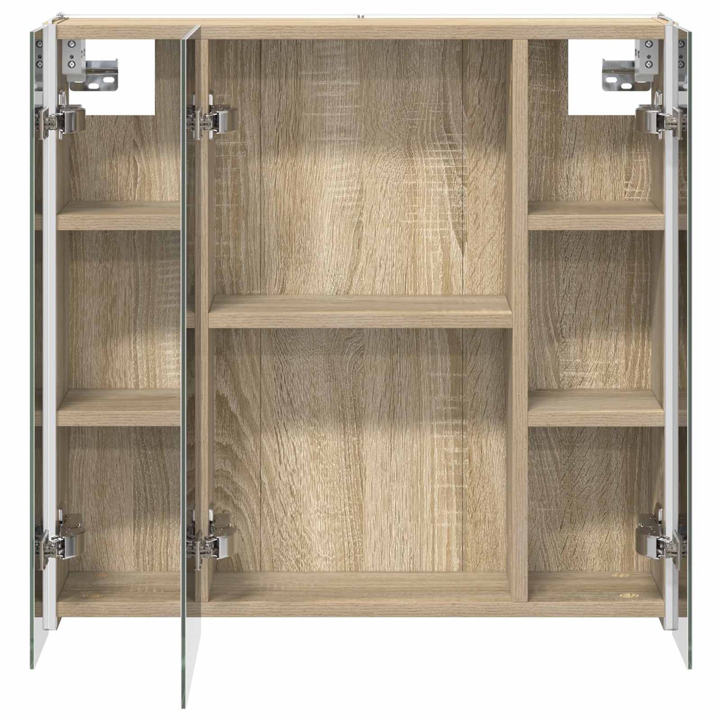 vidaXL Bathroom Mirror Cabinet Sonoma Oak 63.5 x 15.5 x 60.5 cm