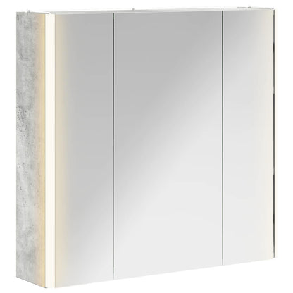 vidaXL Bathroom Mirror Cabinet Concrete Grey 63.5 x 15.5 x 60.5 cm