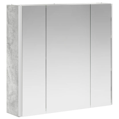 vidaXL Bathroom Mirror Cabinet Concrete Grey 63.5 x 15.5 x 60.5 cm