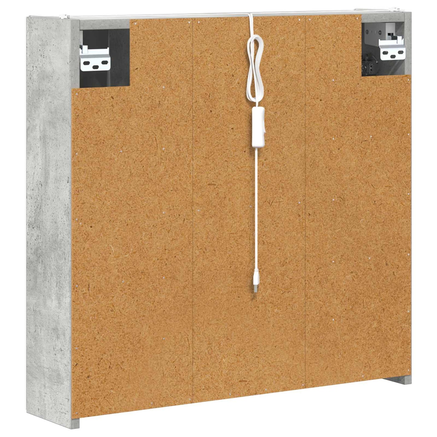 vidaXL Bathroom Mirror Cabinet Concrete Grey 63.5 x 15.5 x 60.5 cm