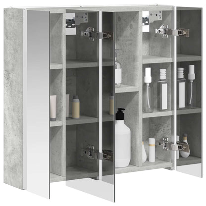 vidaXL Bathroom Mirror Cabinet Concrete Grey 63.5 x 15.5 x 60.5 cm