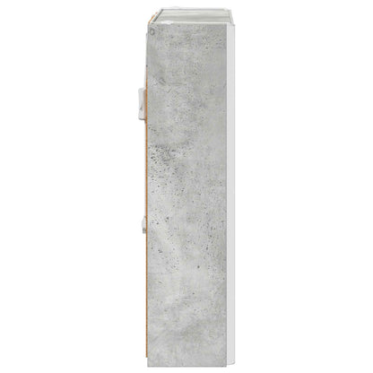 vidaXL Bathroom Mirror Cabinet Concrete Grey 63.5 x 15.5 x 60.5 cm