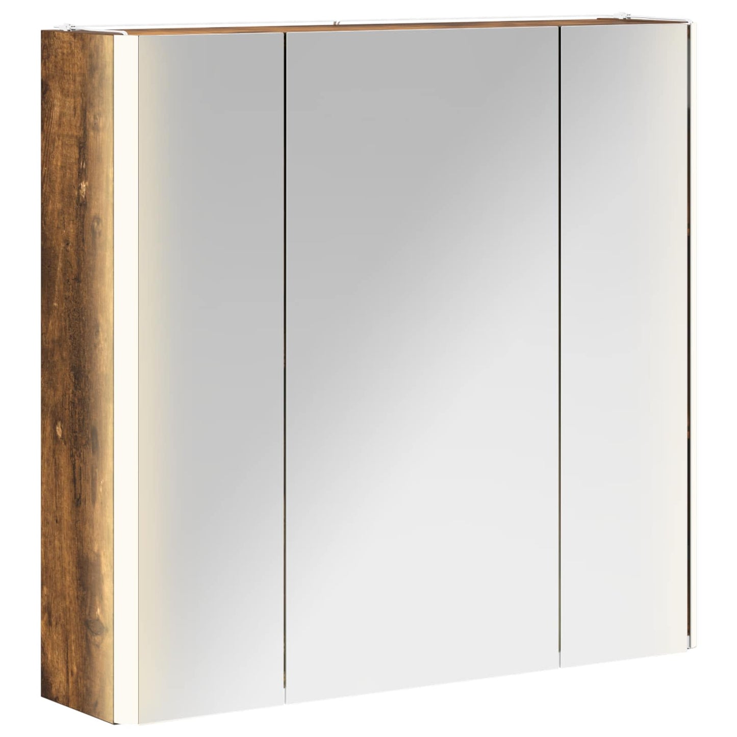 vidaXL Bathroom Mirror Cabinet Smoked Oak 63.5 x 15.5 x 60.5 cm