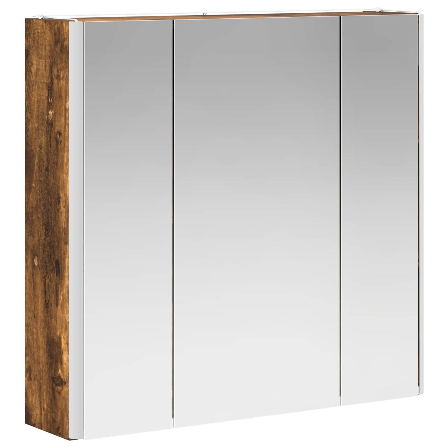 vidaXL Bathroom Mirror Cabinet Smoked Oak 63.5 x 15.5 x 60.5 cm