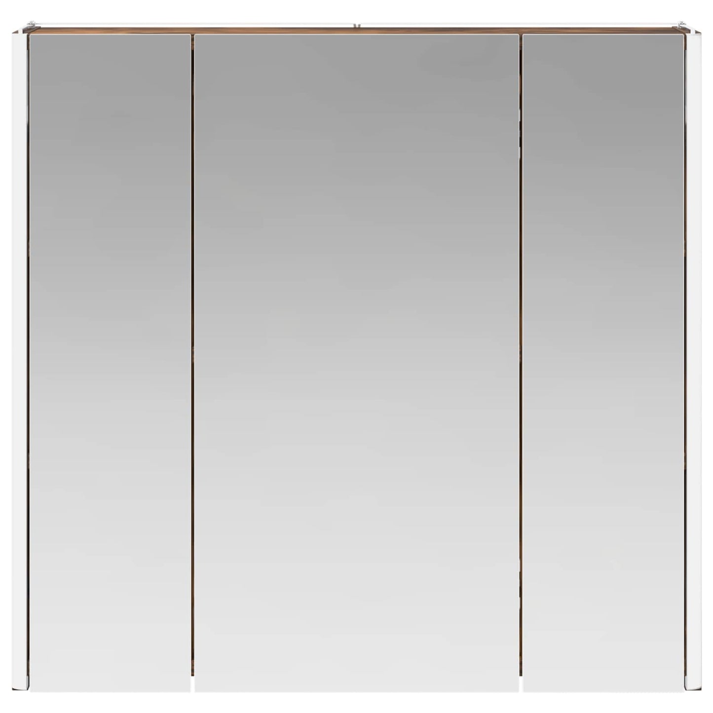 vidaXL Bathroom Mirror Cabinet Smoked Oak 63.5 x 15.5 x 60.5 cm